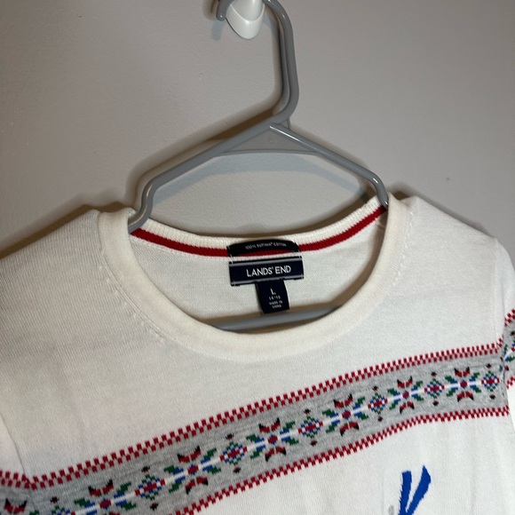 Lands End Large womens winter sweater 100% supima cotton size large - Picture 4 of 7
